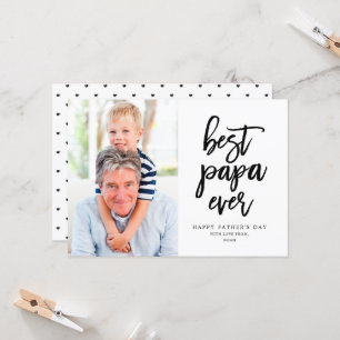 Bästa Pappa någonsin Svartvitt Kort