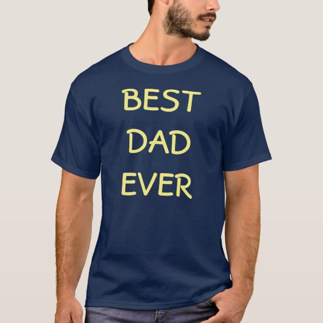Bästa Pappa någonsin T-Shirt - Blåblått Färg Tees (Framsida)