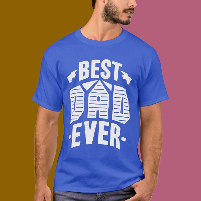 Bästa Pappa någonsin T-Shirt - Coola Far's Day Gif (Funny Best Dad Ever T-Shirt - Cool Father’s Day Gift Tee Birthday Gift for Him Man Dad Husband Son)