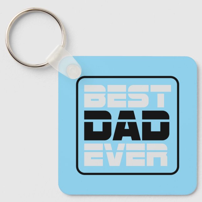 Bästa Pappa någonsin T-Shirt Nyckelring (Framsida)