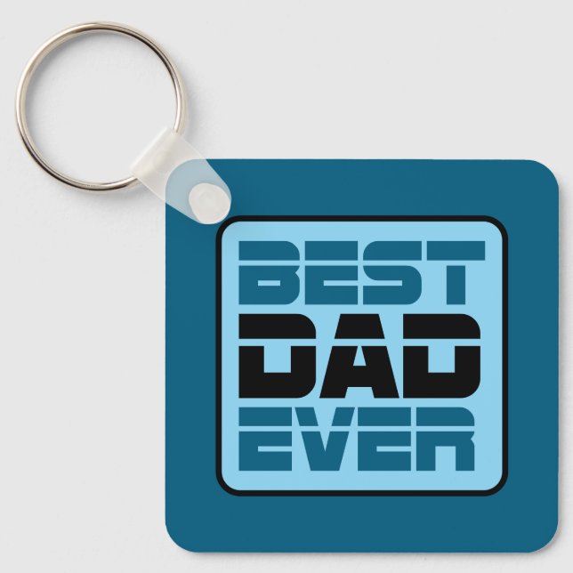 Bästa Pappa någonsin T-Shirt Nyckelring (Framsida)