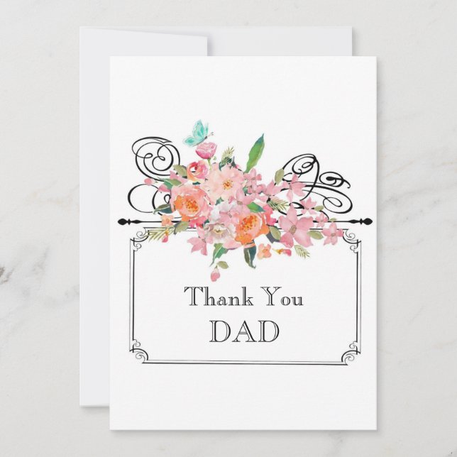 Bästa Pappa någonsin Tack Kort (Framsida)