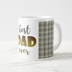 Bästa pappa någonsin, Tartan-mönster, Fars dag Jumbo Mugg