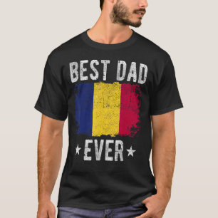 Bästa Pappa någonsin Tchad Flagga Tchads bästa Pap T Shirt