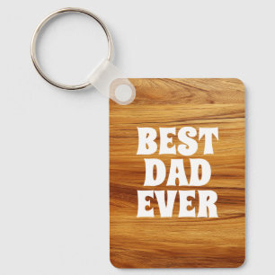 Bästa pappa någonsin Teak trä Foto Nyckelring