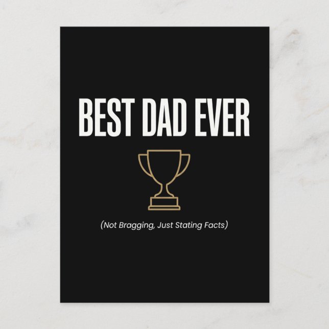 Bästa pappa någonsin Trophy Shirt - Bästa fadersda Vykort (Framsida)