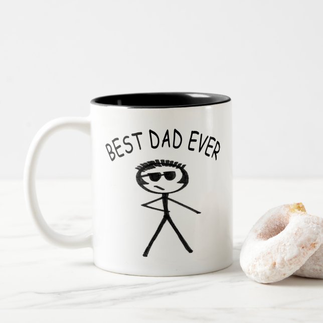 Bästa pappa någonsin   Två-Tonad mugg (Med munk)