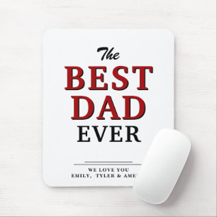 Bästa Pappa någonsin-typografi Far-dagens musknapp Musmatta