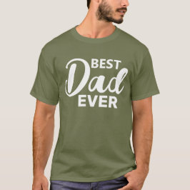 Bästa Pappa någonsin Typografi Fars dag T Shirt