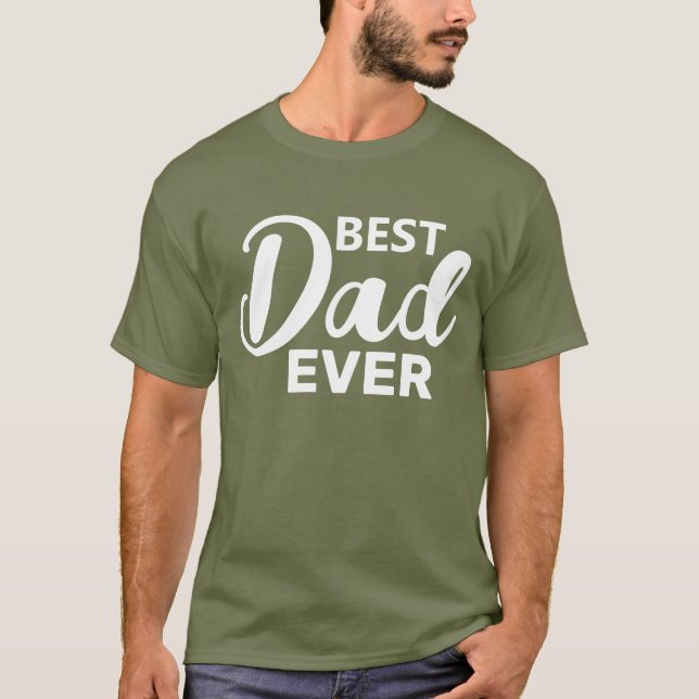 Bästa Pappa någonsin Typografi Fars dag T Shirt (Framsida)