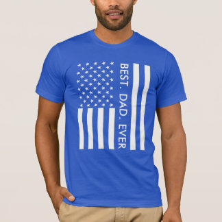 Bästa Pappa någonsin Typografi Flagga Fars dag T Shirt