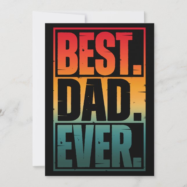 BÄSTA PAPPA NÅGONSIN TYPOGRAFI   JULKORT (Framsida)