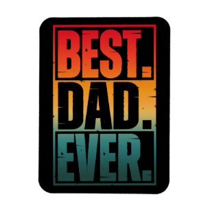 BÄSTA PAPPA NÅGONSIN TYPOGRAFI MAGNET