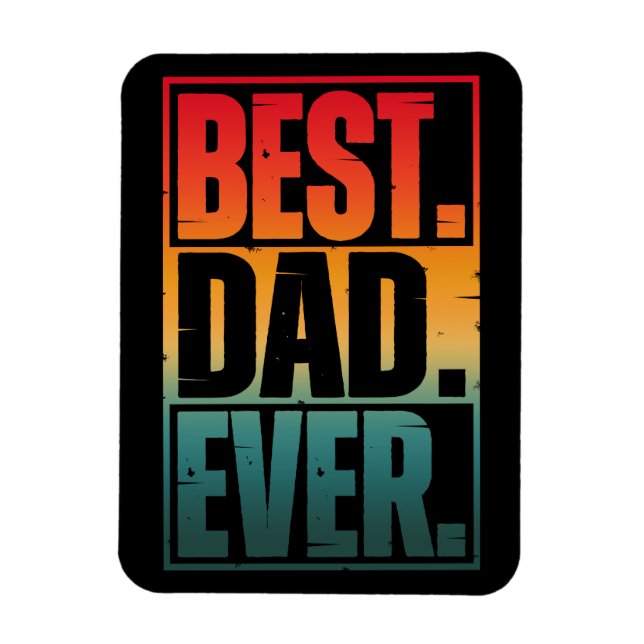 BÄSTA PAPPA NÅGONSIN TYPOGRAFI   MAGNET (Vertikal)
