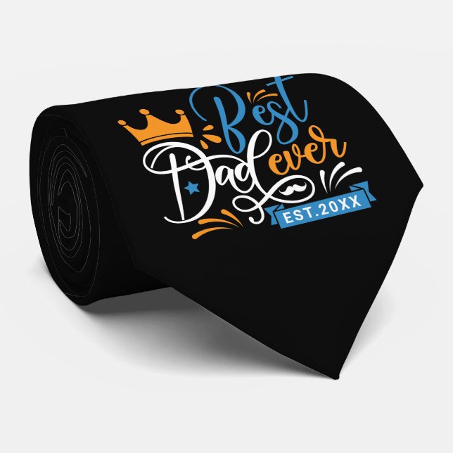 Bästa Pappa någonsin-typografi Slips (Rullad)