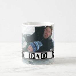 Bästa Pappa någonsin typografi svarta, vita block  Kaffemugg