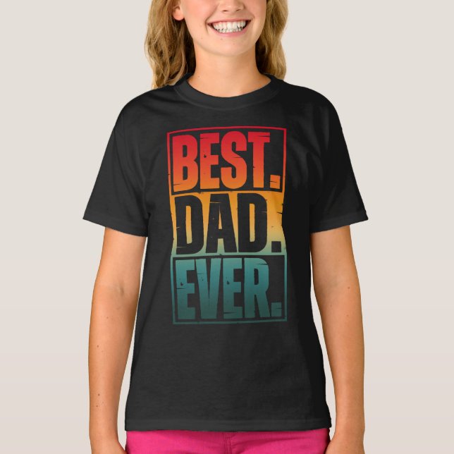 BÄSTA PAPPA NÅGONSIN TYPOGRAFI   T SHIRT (Framsida)