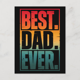 BÄSTA PAPPA NÅGONSIN TYPOGRAFI VYKORT