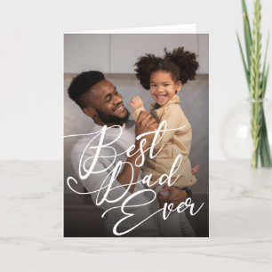 Bästa Pappa någonsin-typografifoto Fars dag Kort