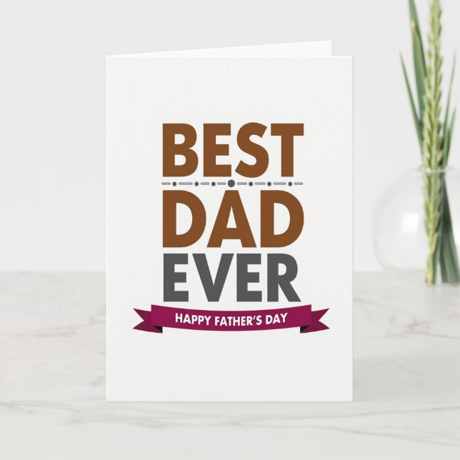 Bästa Pappa Någonsin Typografisk Kort (Framsida)