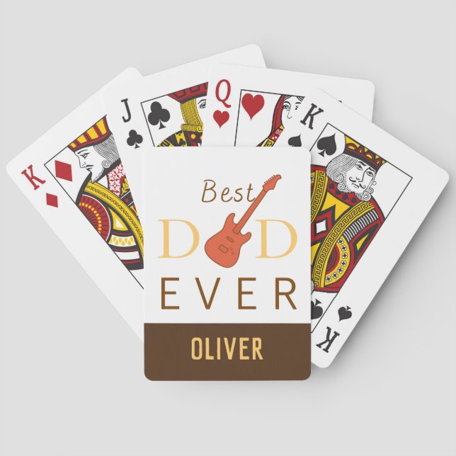 Bästa Pappa någonsin unika Coola Modern Fars dag Casinokort (Baksidan)
