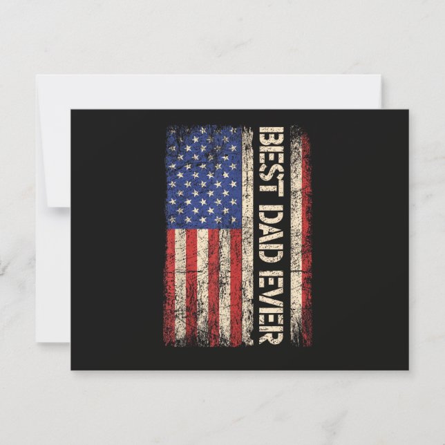 Bästa pappa någonsin US Amerikansk flaggpresenter  Inbjudningar (Framsida)