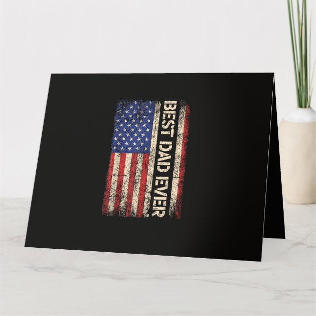 Bästa pappa någonsin US Amerikansk flaggpresenter  Kort (Framsida)
