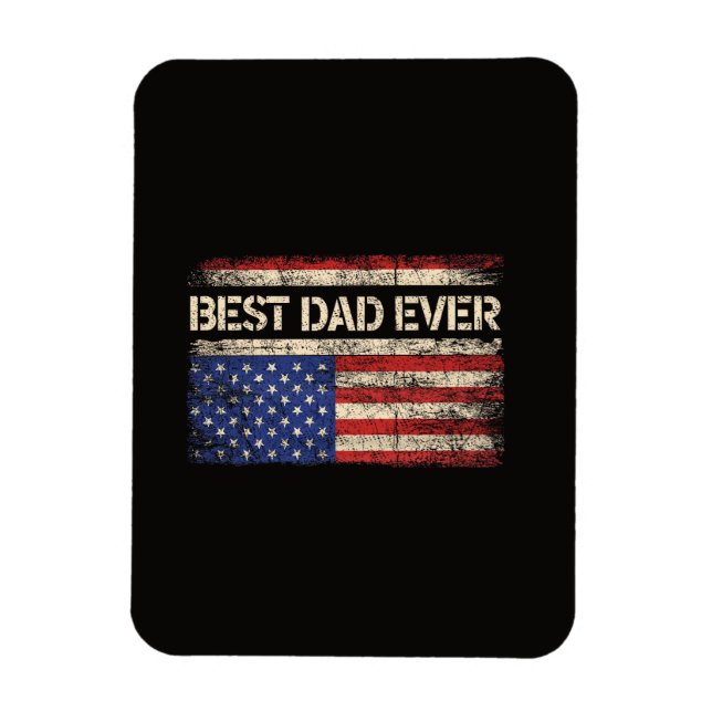 Bästa pappa någonsin US Amerikansk flaggpresenter  Magnet (Vertikal)