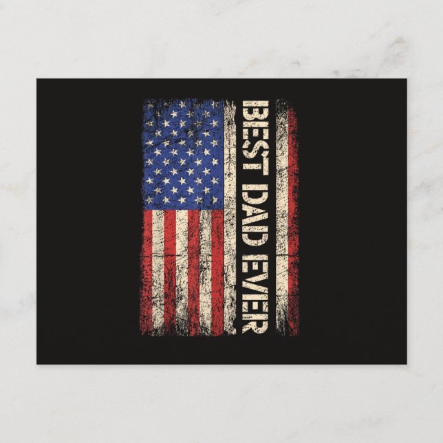 Bästa pappa någonsin US Amerikansk flaggpresenter  Tilläggskort (Framsida)