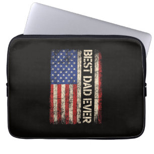 Bästa pappa någonsin USA Amerikansk flaggpresenter Laptop Fodral
