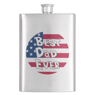 Bästa Pappa någonsin USA flagga Fickplunta