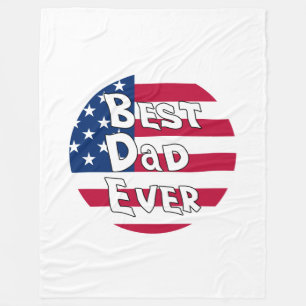 Bästa Pappa någonsin USA flagga Fleecefilt