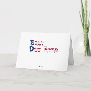 Bästa pappa någonsin USA-flagga Kort