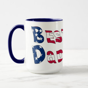 Bästa Pappa någonsin USA flagga Mugg