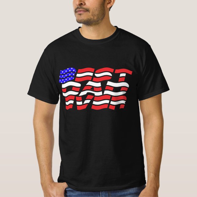 Bästa pappa någonsin, USA, flagga T Shirt (Framsida)
