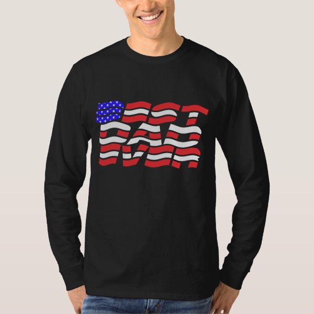 Bästa pappa någonsin, USA, flagga T Shirt (Framsida)