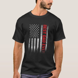 Bästa Pappa någonsin USA:s Flagga Fars dag Manar 2 T Shirt
