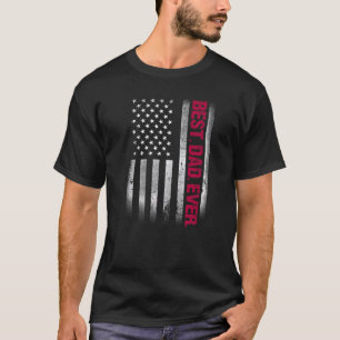 Bästa Pappa någonsin USA:s Flagga för Fars dag T Shirt