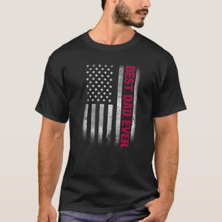 Bästa Pappa någonsin USA:s Flagga för Fars dag T Shirt