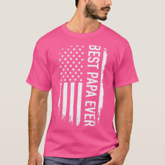 Bästa pappa någonsin USA-vintagens flagga för farf T Shirt