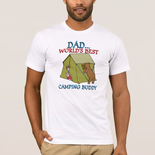 Bästa Pappa någonsin utomhus Natur Camping Buddy Tee (Framsida)