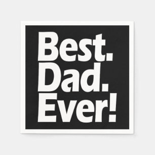 Bästa Pappa någonsin-utropandet Svarta/vita Fars d Pappersservett