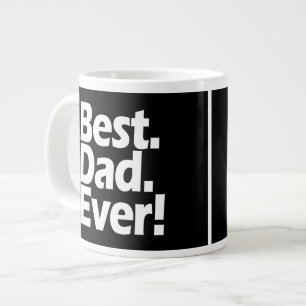 Bästa Pappa någonsin-utropandet Svarta/vita Fars Jumbo Mugg