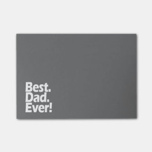 Bästa Pappa någonsin-utropandet Svarta/vita Fars Post-it Block