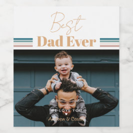 Bästa pappa någonsin Vi kärlek dig Vinflaska Etikett