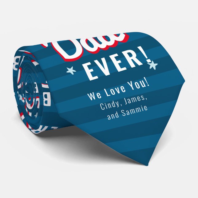 Bästa Pappa någonsin vi Kärlekar dina egna namn Slips (Rullad)