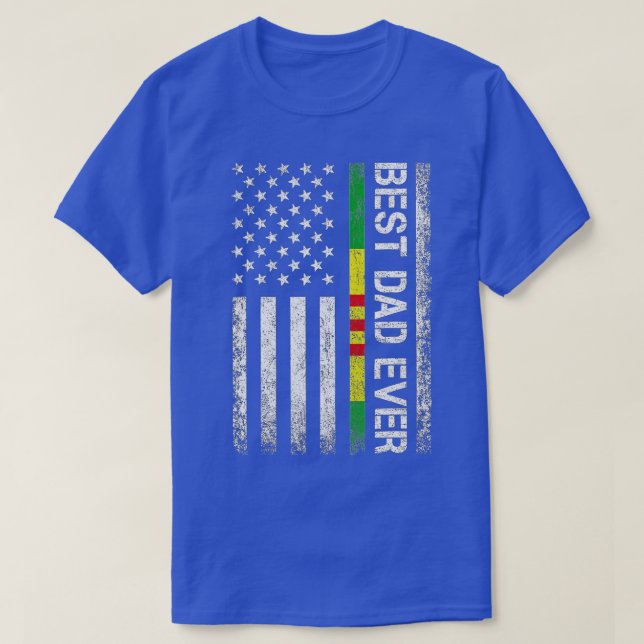 Bästa Pappa någonsin Vietnam Veteran US Flagga för T Shirt (Design framsida)