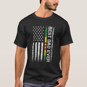 Bästa Pappa någonsin Vietnam Veteran US Flagga för T Shirt