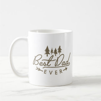 Bästa pappa någonsin Vintage Brun Typsnitt Kaffemugg