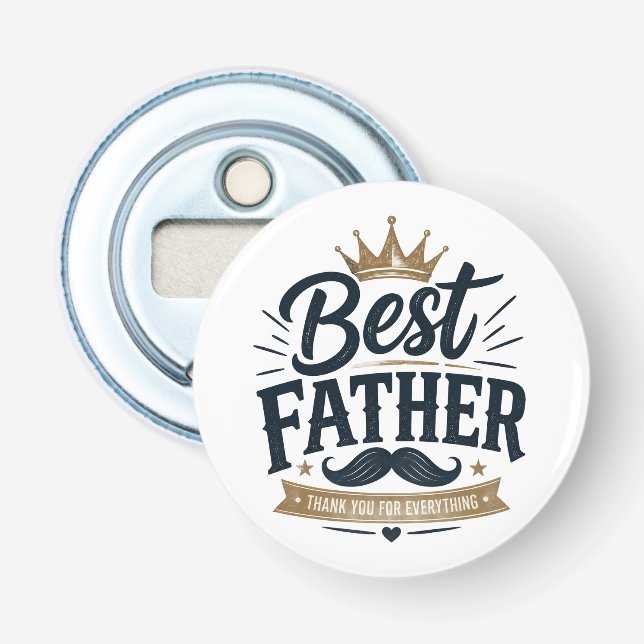 Bästa pappa någonsin – Vintage Fars dag-design Flasköppnare (Framsidan)